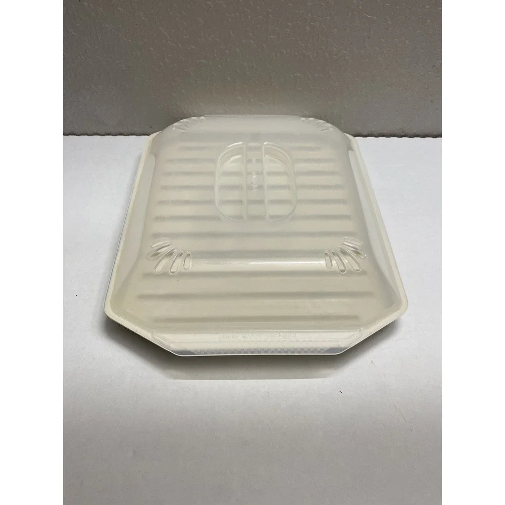 VTG Nordic Ware Microwave or Conventional Oven Compact Bacon Rack Tray W/Lid 401